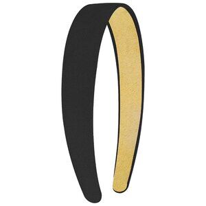 Black 1 Inch Sueded Non Slip Fashion Solid Plain Headband Hair Band DIY Hallowee